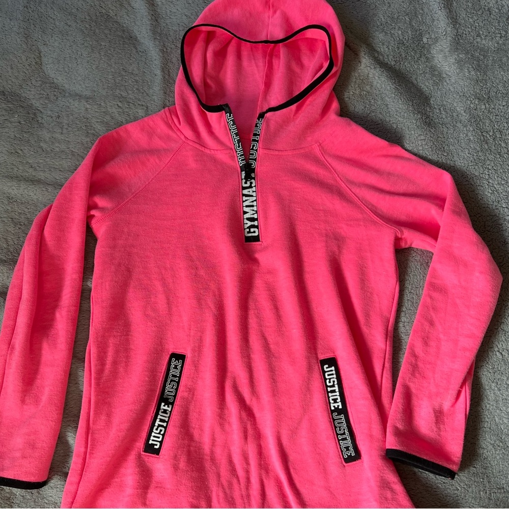Lightweight neon pink sweater “gym justice”